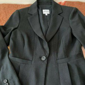Armani Collezioni Black Women's Single-Breasted Business Blazer Jacket Size 6